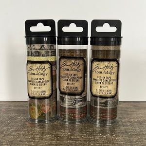 3 packages of Tim Holtz idea-ology Design Tape.